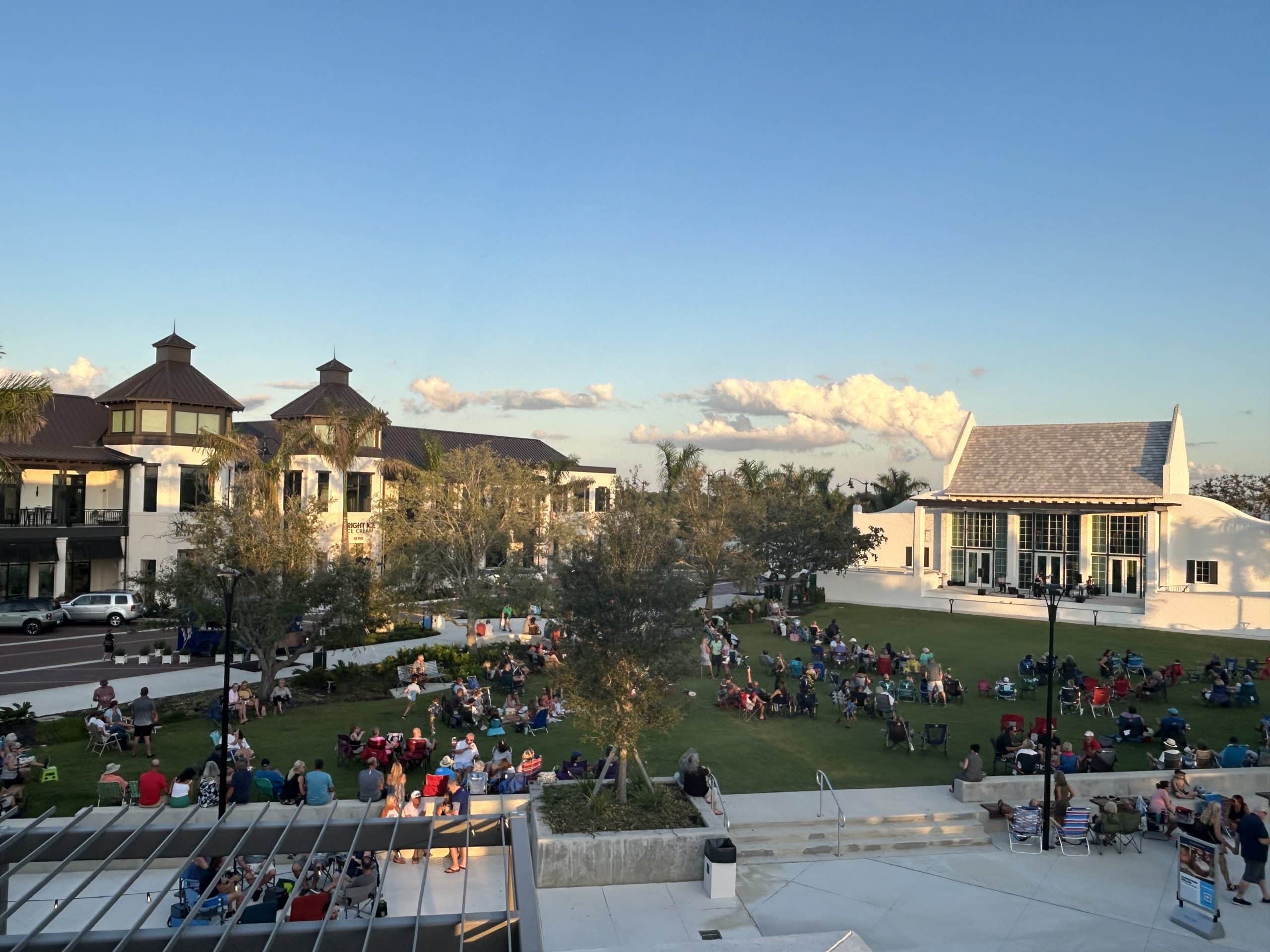 Aerial view of Downtown Wellen in Wellen Park Florida