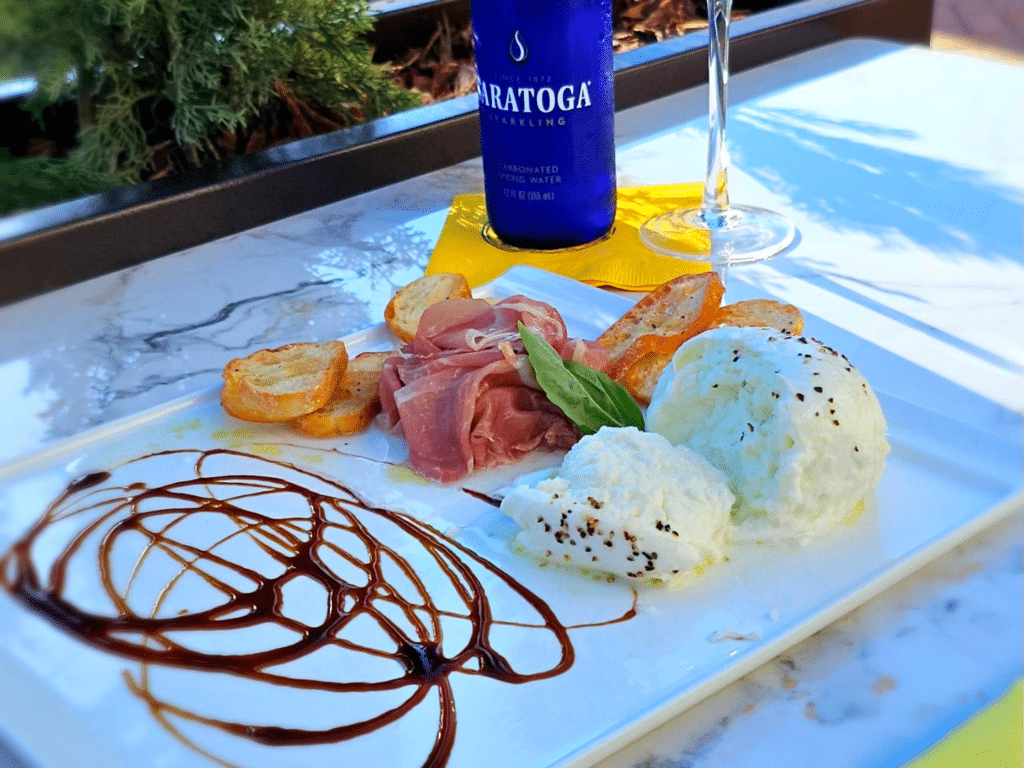 Appetizer on a white plate